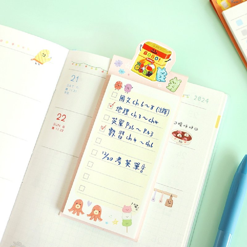 哩哩扣扣 / 書籤式便條(4圖) SM-91 書籤 便條本 代辦事項 行事曆 - 便條紙/便利貼 - 紙 