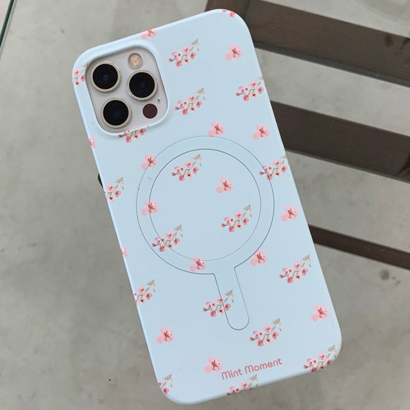 天藍色花朵 iPhone MagSafe 手機硬殼 - 手機殼/手機套 - 其他材質 藍色