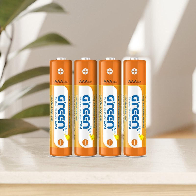 【GREENON】超鹼電池 4號鹼性電池(AAA) 適用無線鍵盤、手電筒 - 行動電源/充電線 - 其他材質 橘色