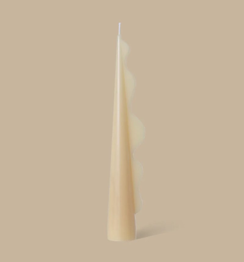 seaweed pillar candle apricot - Items for Display - Wax White