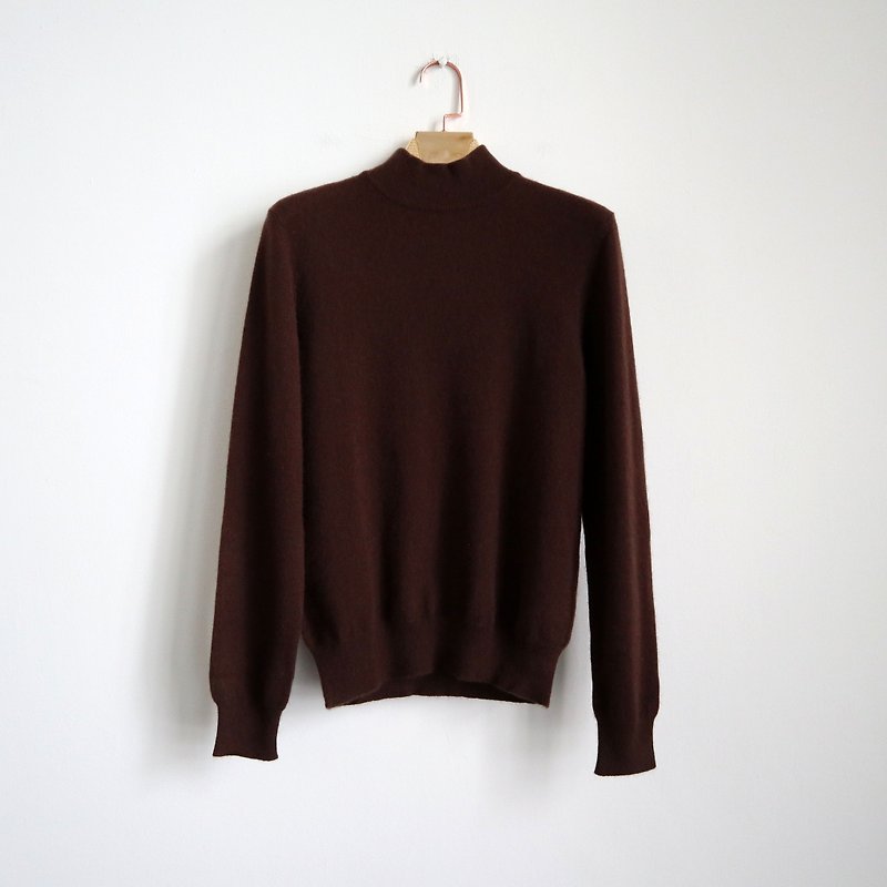 Pumpkin Vintage. Cashmere cashmere pullover premium sweater - สเวตเตอร์ผู้หญิง - ขนแกะ สีนำ้ตาล