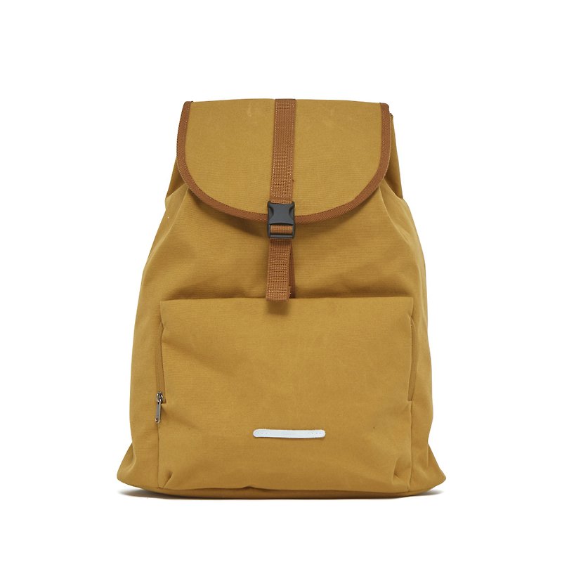 Roaming Series-15吋Simplified Constraint Backpack-Dalian Camel-RBP231CA - Backpacks - Cotton & Hemp Khaki