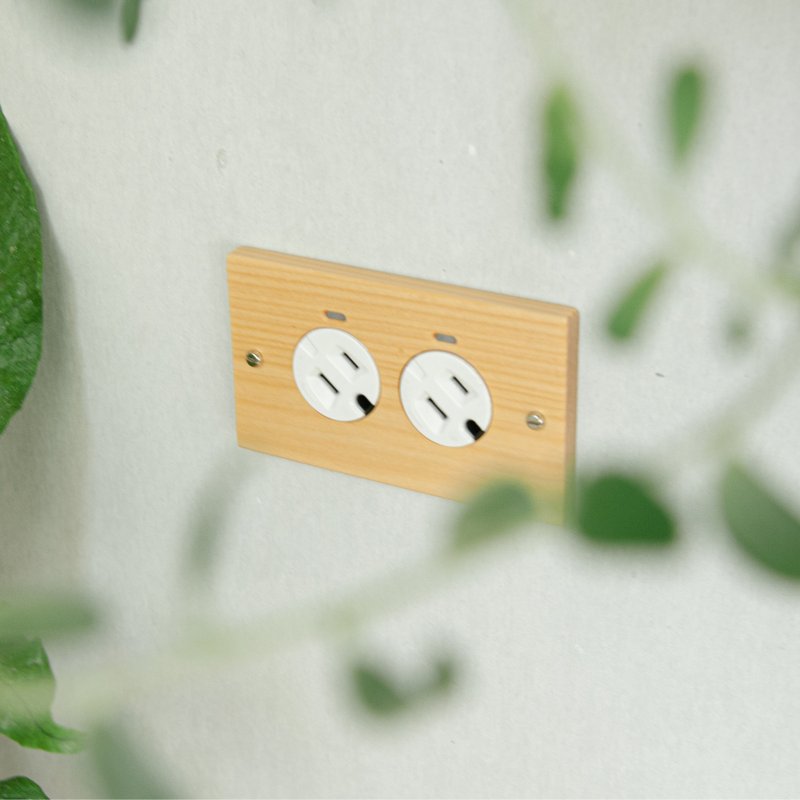 Elevon Anti Loosening Locking Wood Wall Outlet Series Beech - ตกแต่งผนัง - ไม้ สีกากี