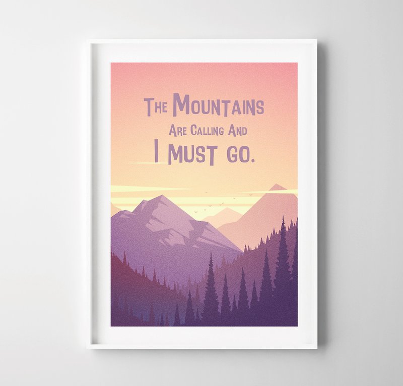 the mountains are calling (2) customizable posters - Wall Décor - Paper 