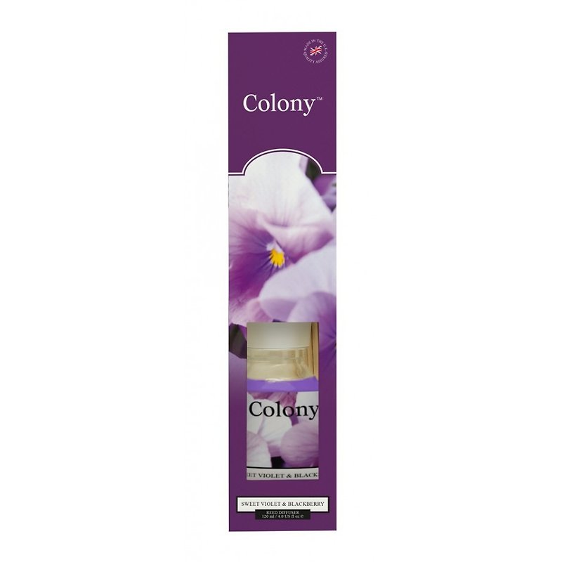 British Fragrance Colony Series - Violet with Blackberry 120 ml - Fragrances - Glass 