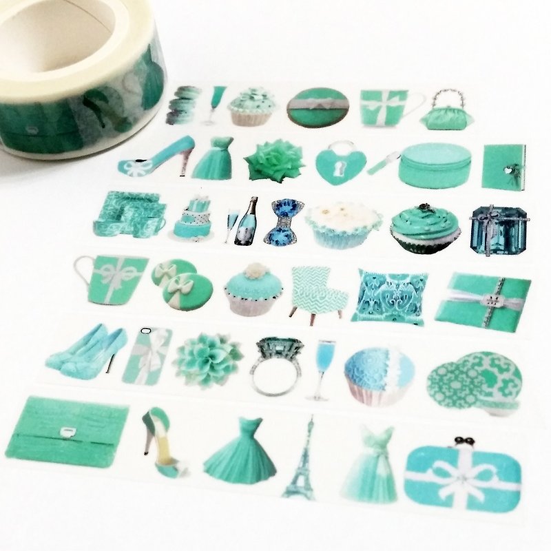 Masking Tape My Tiffany Blue - Washi Tape - Paper 