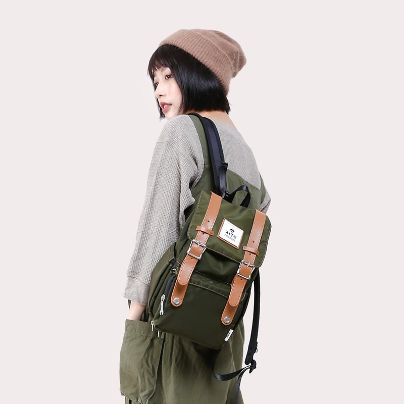 [Twin Series] 2018 Advanced Edition - Traveler Backpack (Small) - Nylon Army Green - Backpacks - Waterproof Material Green