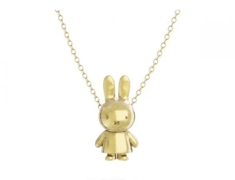 Miffy 米飛兒全身站立18K金頸錬 - 項鍊 - 24k 金 多色