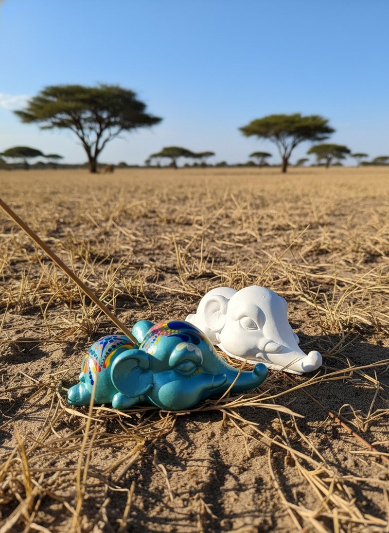 Serene Elephant Dotted Mandala Blessing Incense Holder, Incense Stick Holder, Incense, Aroma - Fragrances - Other Materials Multicolor