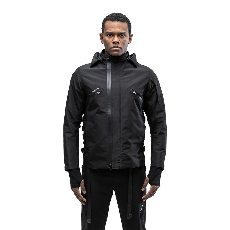 DARTW Double Center Waterproof Hardshell Jacket - Men's Coats & Jackets - Polyester Black