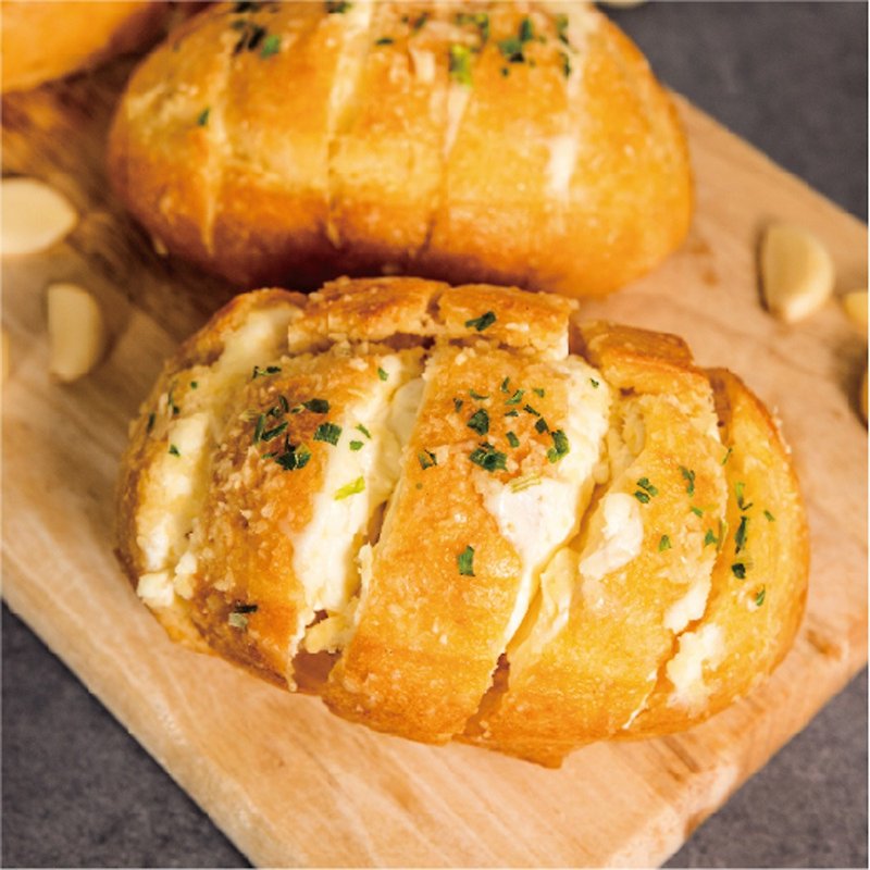 【Ou Keluo】Garlic Garlic Buns (meat) 5 pieces of carefully selected world-class high-quality ingredients - Bread - Fresh Ingredients Orange