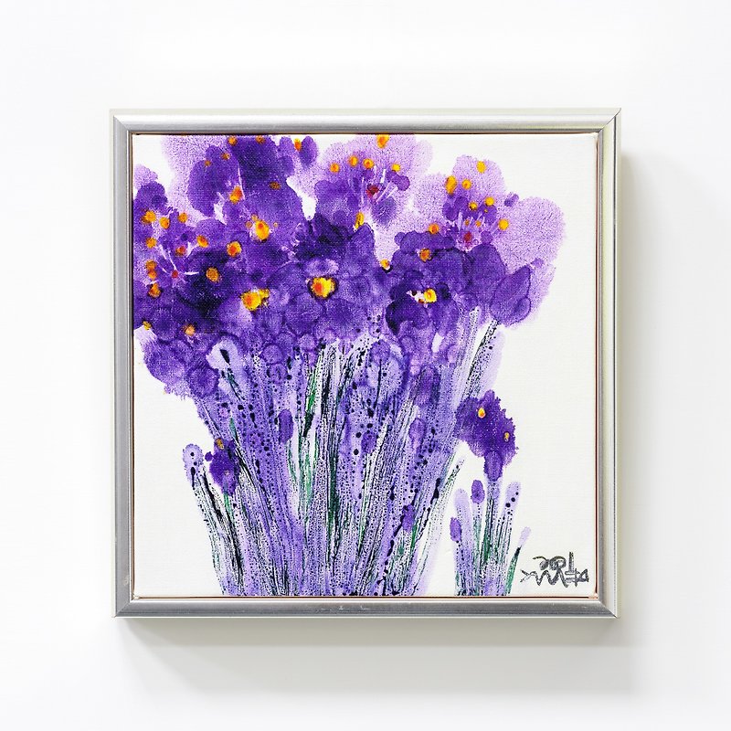 Artist Series | Art Frame | Digital Ejecta box art painting purple flowers rhyme {} - โปสเตอร์ - วัสดุอื่นๆ สีม่วง
