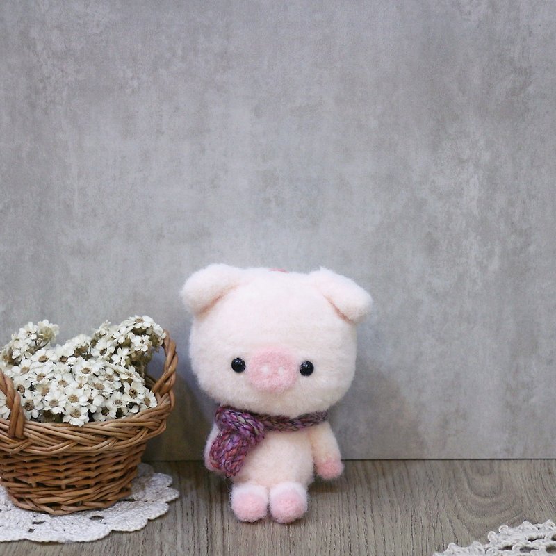 Maomao-Little Pig Doll. Baby salon. Pendant. key ring - Stuffed Dolls & Figurines - Other Man-Made Fibers 