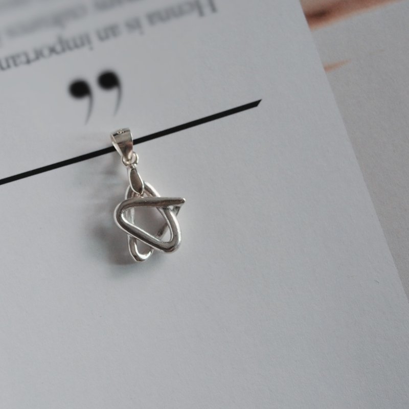 999 Sterling Silver [Star Reward] Handmade Necklace Charm - สร้อยคอ - เงินแท้ สีเงิน