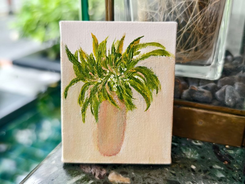迷你掛畫/裝飾畫/無框畫/植物畫/壓克力水彩畫/療癒畫 - 海報/掛畫/掛布 - 棉．麻 