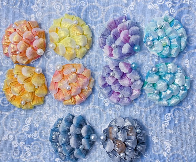 水生金魚 細工布花夏日金魚姬與人魚姬髮圈橡筋 設計館tsumami髮花癲 髮飾 Pinkoi