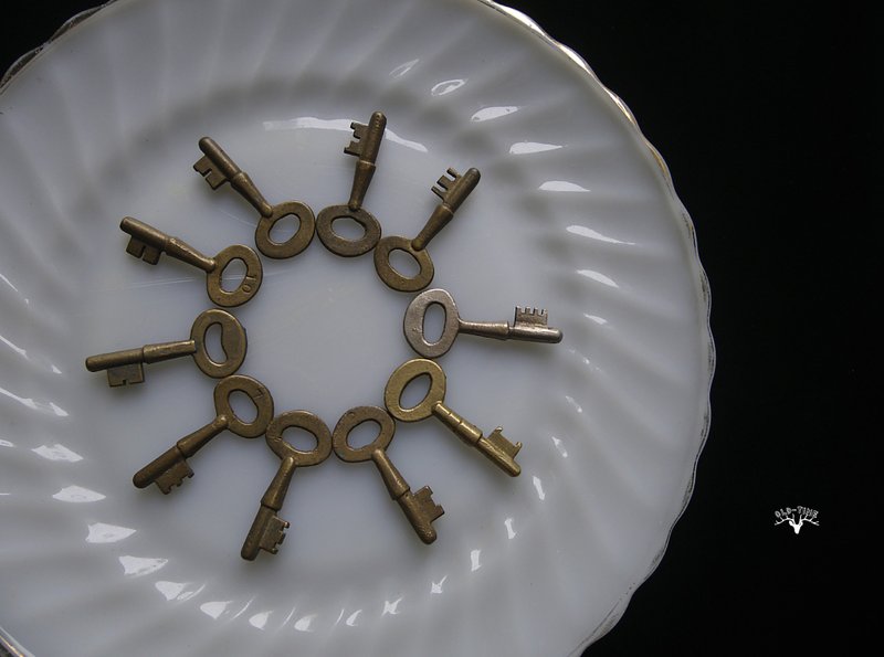 【老時光 OLD-TIME】早期歐洲銅鑰匙(全部10支一起賣) - 擺飾/家飾品 - 其他材質 