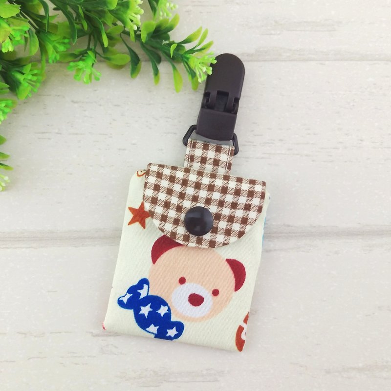 Candy bears. Ping Fu bag (can increase 40 embroidered name) - Omamori - Cotton & Hemp Brown