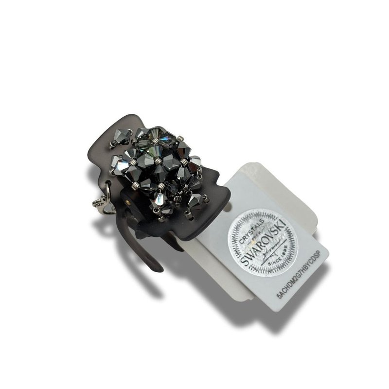 COMPLEX BIZ 黑色水晶 甜心夾 - 髮夾/髮圈 - 樹脂 多色