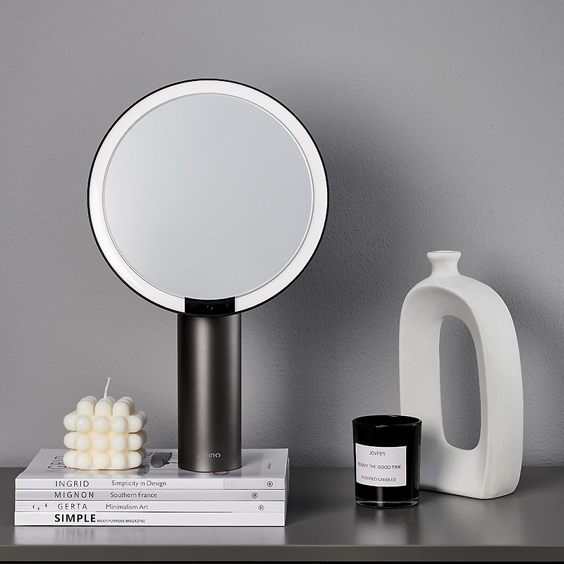 新しい第3世代AMIROOath自動感光性LED化粧鏡（国際ハードカバーカラーボックス版）-デイリーブラック - メイク道具・鏡・ブラシ - アルミニウム合金 多色