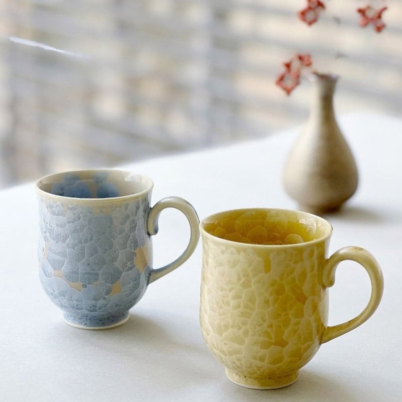 Flower Crystal Couple Mugs - แก้วมัค/แก้วกาแฟ - เครื่องลายคราม หลากหลายสี