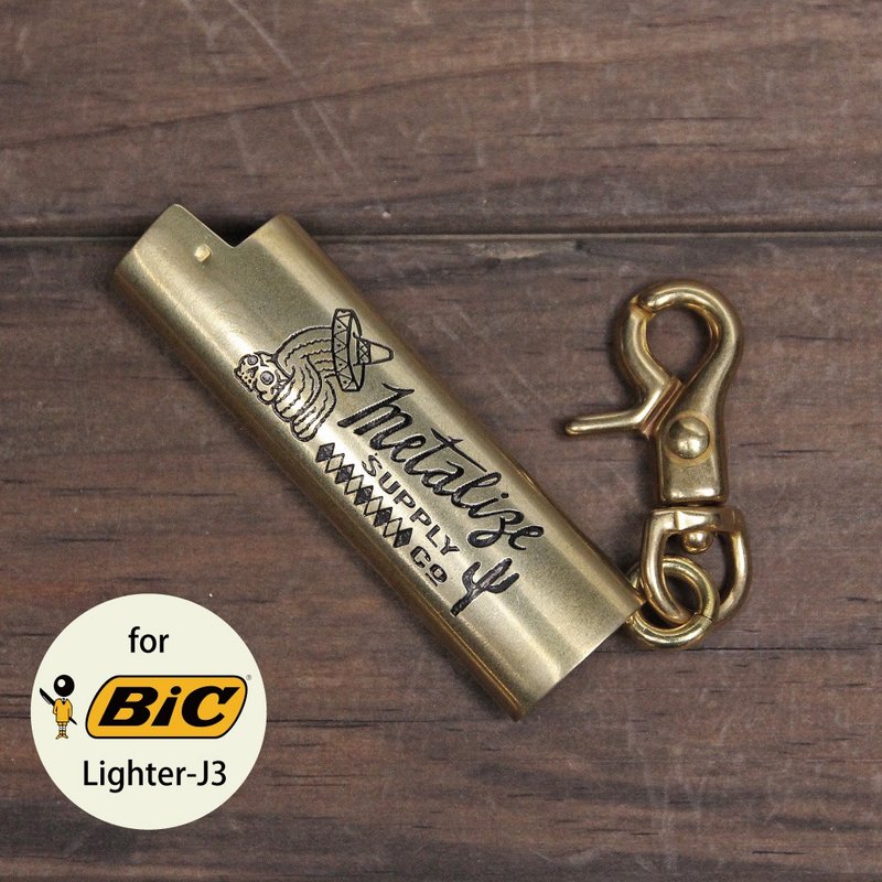 【METALIZE】Bic/ Bronze lighter cover-Mexican Cactus - Keychains - Copper & Brass 