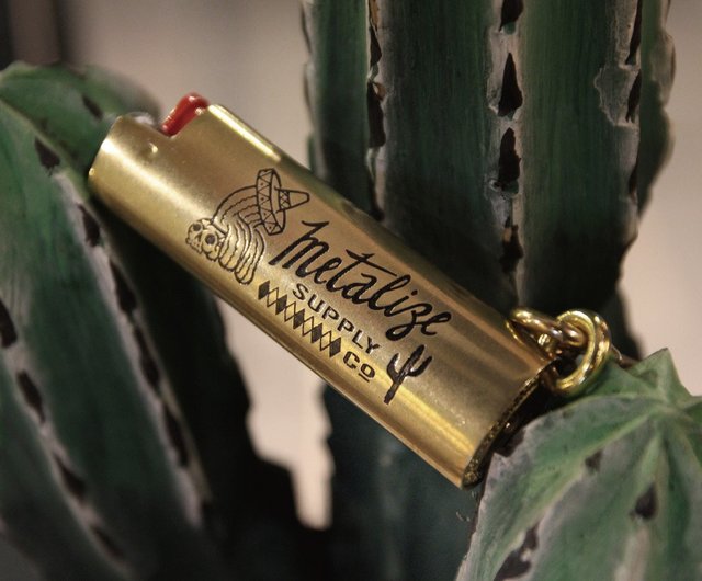 METALIZE】Bic/イエローライターカバー-Mexican Cactus