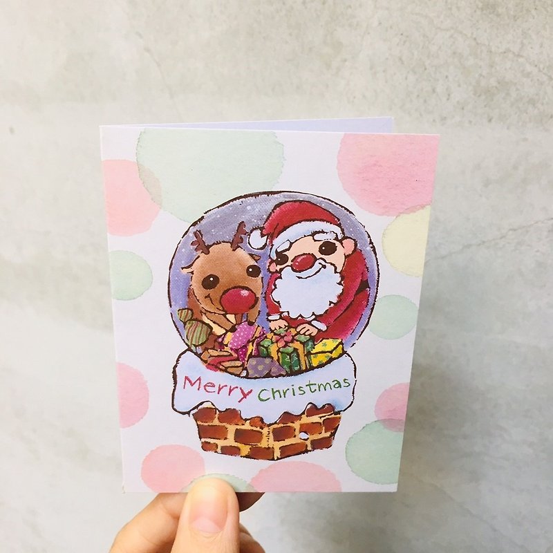 Christmas small card-crystal ball - การ์ด/โปสการ์ด - กระดาษ 