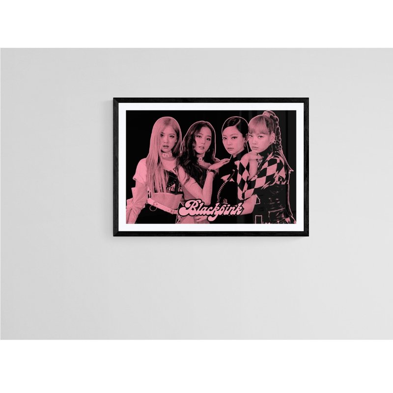 BLACKPINK - Group Pink 英國進口海報 - 海報/掛畫/掛布 - 其他材質 粉紅色