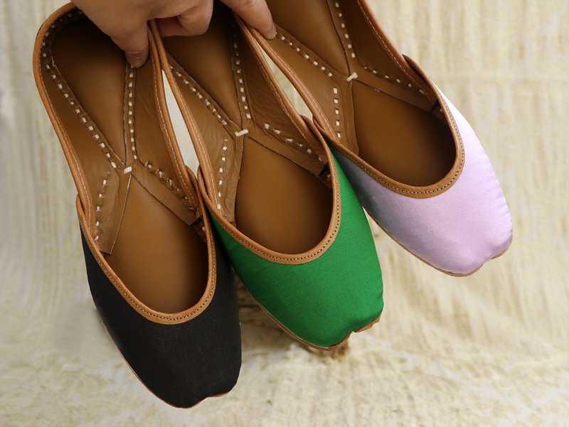 Simple Indian retro handmade sheepskin camel versatile flat shoes - อื่นๆ - หนังแท้ หลากหลายสี