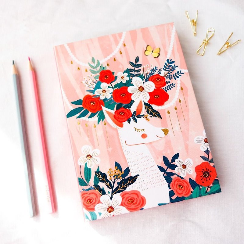 Mia Perpetual Calendar Zhou Zhi (No Time) - Flower Marry, 73D76601 - Notebooks & Journals - Paper Pink