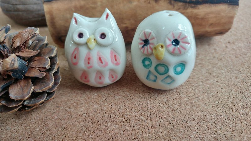 Owls sugar bowl and salt cellar - Food Storage - Porcelain White