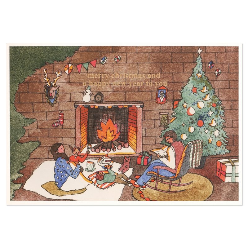 Christmas New Year Card Stove - การ์ด/โปสการ์ด - กระดาษ 