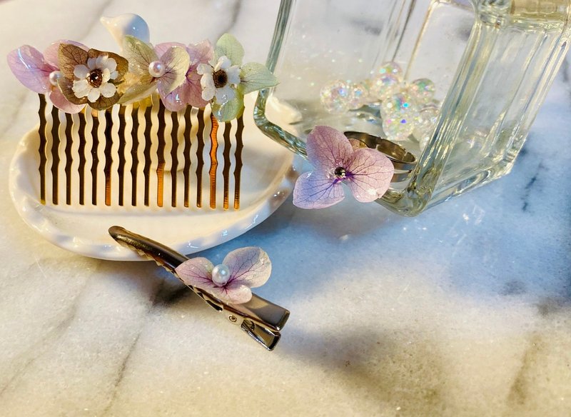 永生花UV膠工藝髮飾組 - 金工/飾品 - 其他金屬 