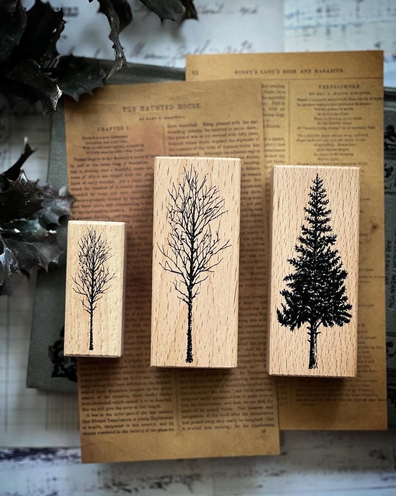 tree stamp - Stamps & Stamp Pads - Wood Gold