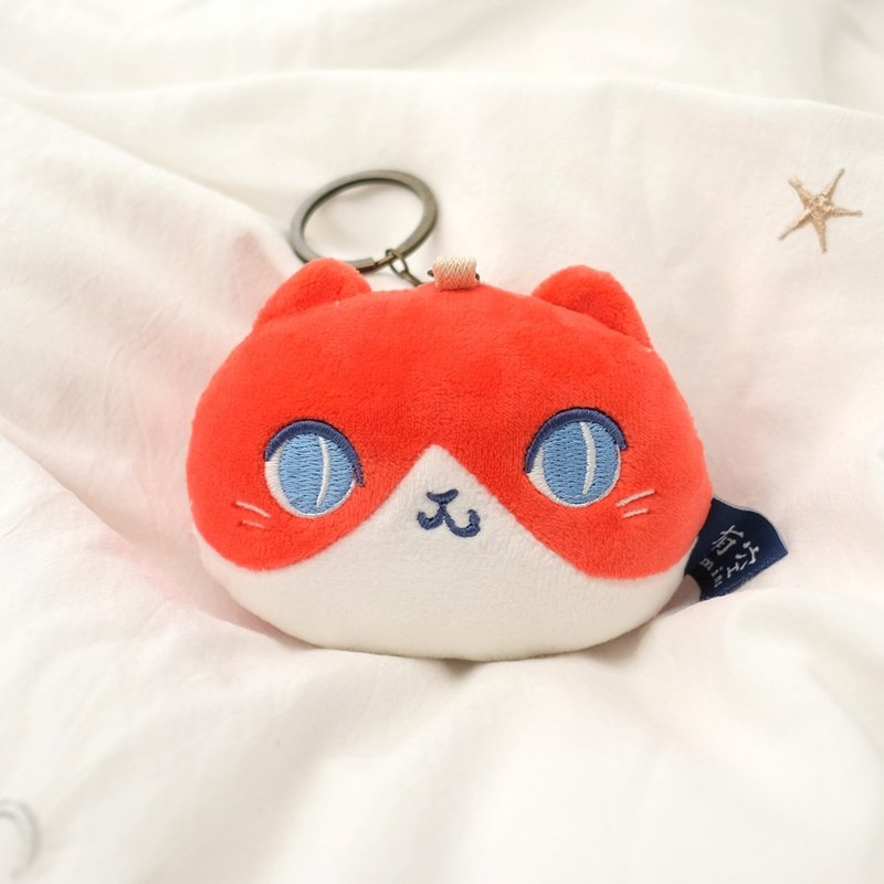 Tisha Goldfish cat - bag charm / keyring - พวงกุญแจ - ไฟเบอร์อื่นๆ สีแดง