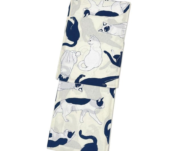 レディース 猫柄 浴衣 帯 2点セット F サイズ x33-12 yukata