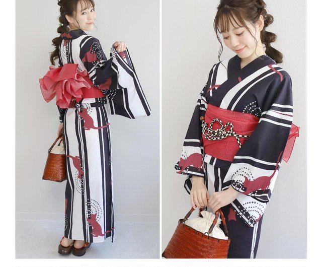 レディース 浴衣 帯 2点セット F サイズ x33-11 yukata