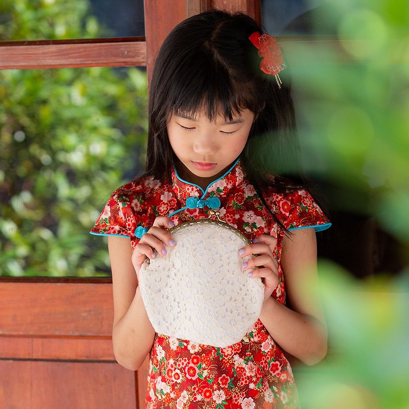 Children's cheongsam in ancient style in four seasons is full of flowers - Qipao - Cotton & Hemp Multicolor