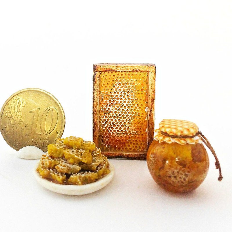 Dollhouse miniature 1:12 Honeycomb! House bees - ของเล่นเด็ก - ดินเหนียว 