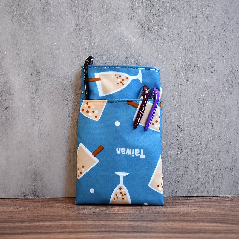 Three-layer pocket doctor gown pencil case_Pearl milk tea - กล่องดินสอ/ถุงดินสอ - ไนลอน 