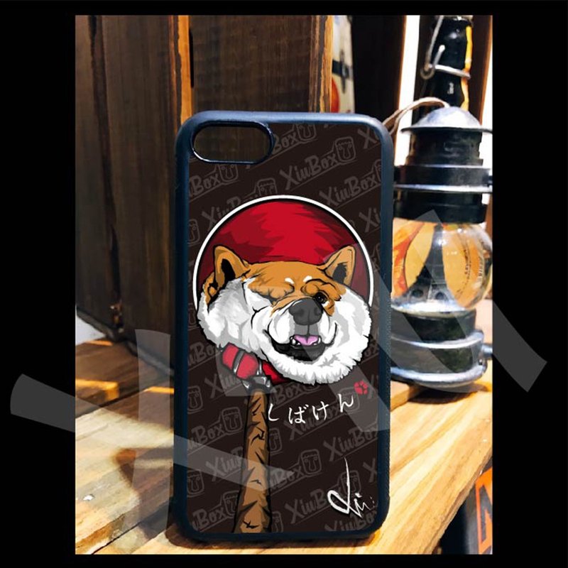 柴犬 狗 賴皮 手繪 客製化 手機殼 iPhone 14 13 12 11 XR 8 7 6 - 手機殼/手機套 - 矽膠 