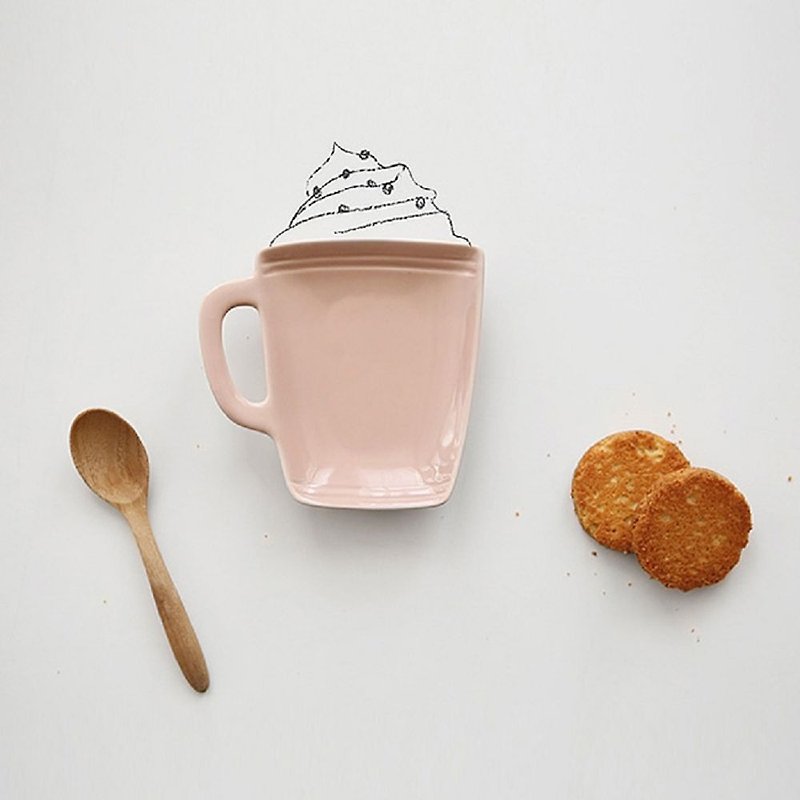 Dailylike ceramic dessert plate-Mug, E2D47180 - Small Plates & Saucers - Porcelain Pink