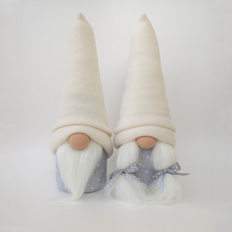 Christmas Gnome Santa Gnome Plush Nordic Swedish Nisse Handmade Scandinavian - 公仔/玩偶 - 其他材質 