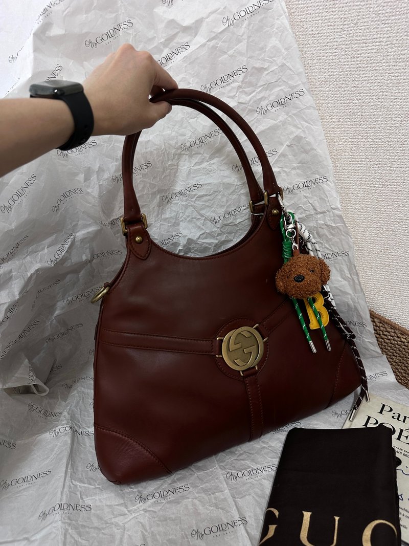中古包 Gucci 古馳 So Choco GG Hobo 包 - 手提包/手提袋 - 真皮 咖啡色