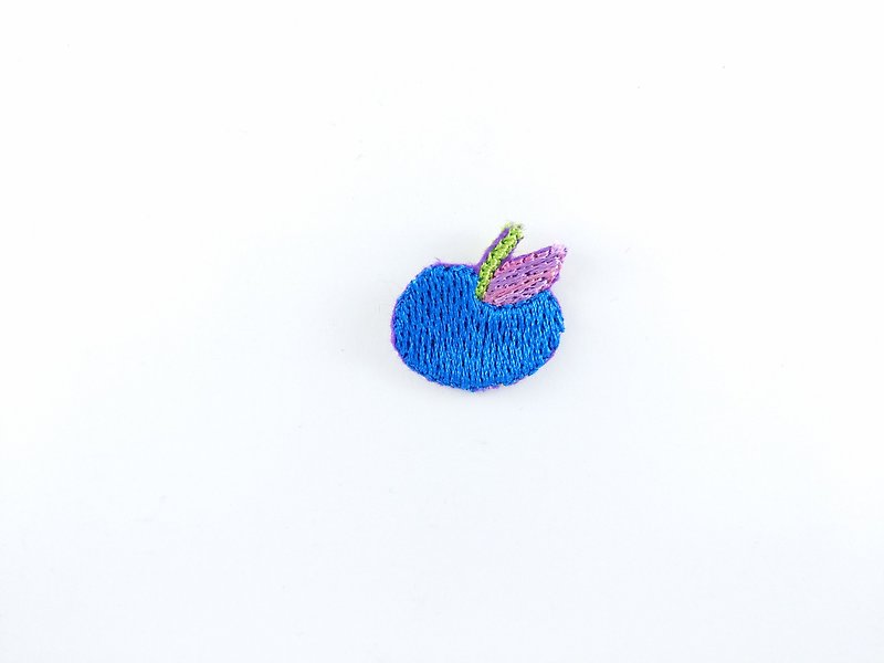 水果-蘋果 刺繡貼片 燙片貼布 補丁 燙布片 衣服 夾克 - 其他 - 其他材質 藍色