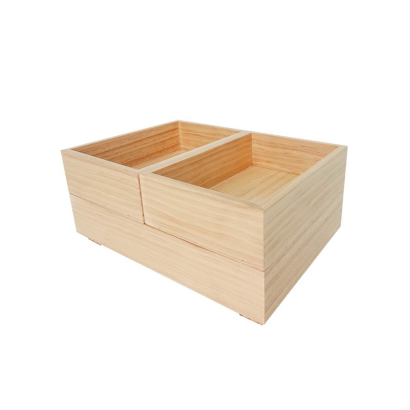 福利品/可堆疊收納木盒 - 居家收納/收納盒/收納用品 - 木頭 卡其色