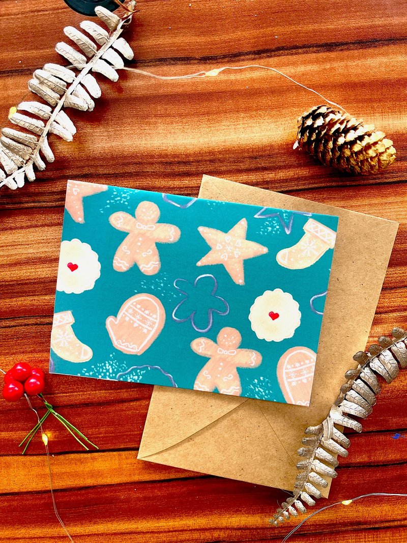 聖誕餅乾卡 - 卡片/明信片 - 紙 多色