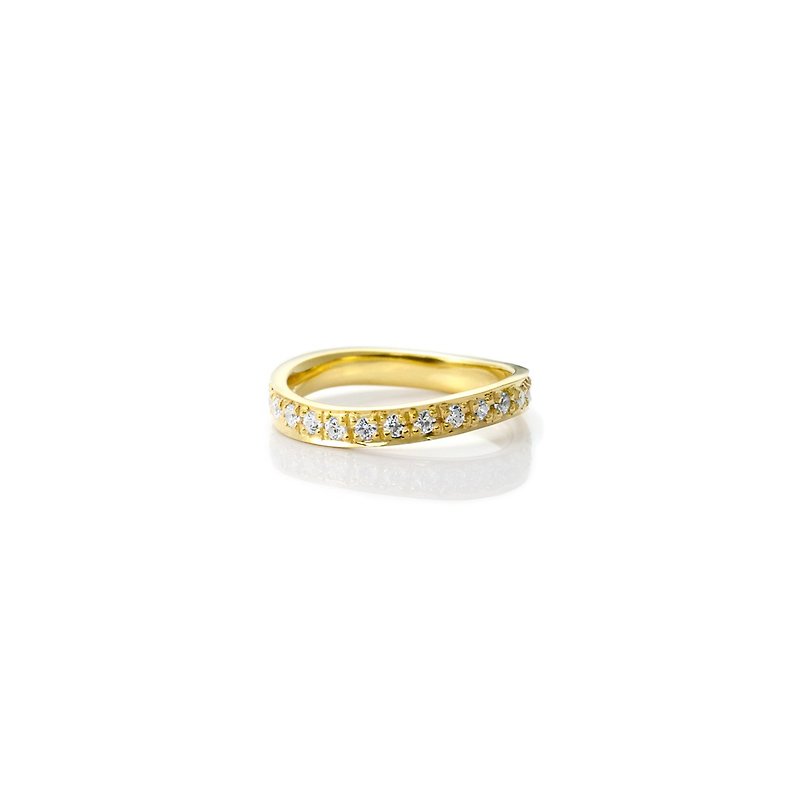 Precious Metals General Rings Gold - Baby Ring【S shapeEternity 19 diamond】10K