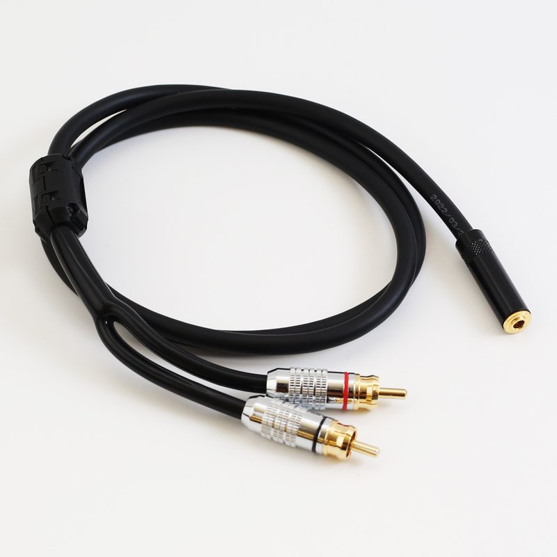 Fever-grade high-fidelity 3.5mm female one-to-two RCA [Kawaki] brand new in stock [W273] audio cable - แกดเจ็ต - วัสดุอื่นๆ 